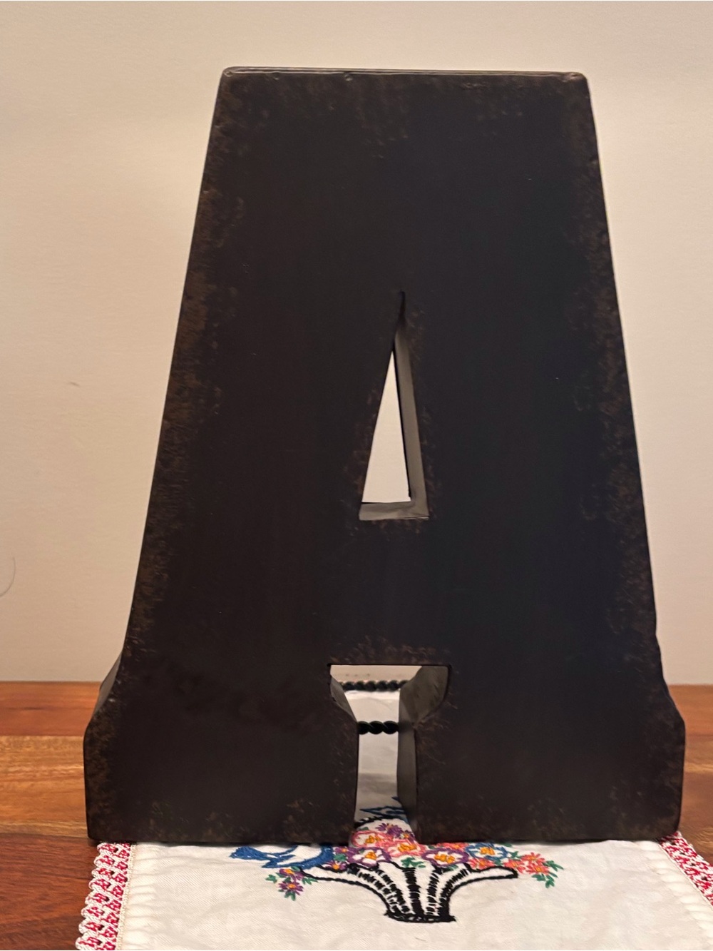Metal letter A